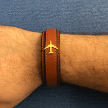 Airplane Leather Bracelet - Type L