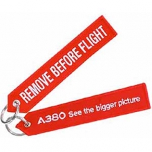 A380 Remove Before Flight Large Keyring